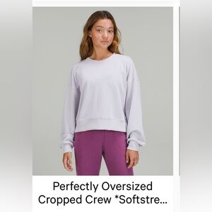 Lululemon Oversized Cropped Crew Sweatshirt - Faint Lavender